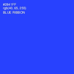 #2841FF - Blue Ribbon Color Image